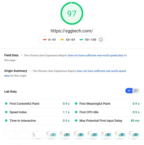 page speed insights