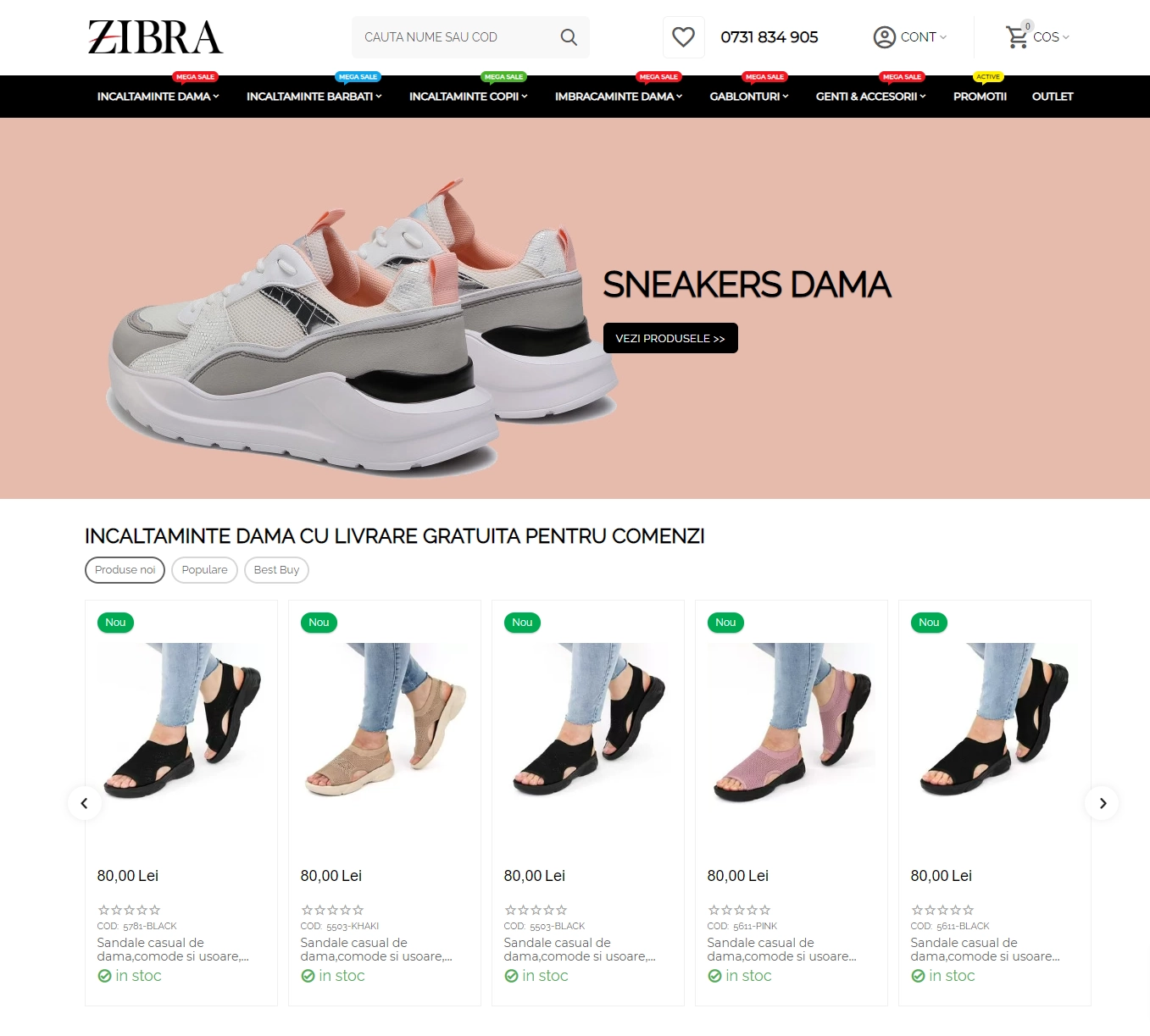 Zibra shoes for the whole family