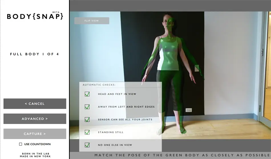 Beta version of the virtual fitting room for Amazon