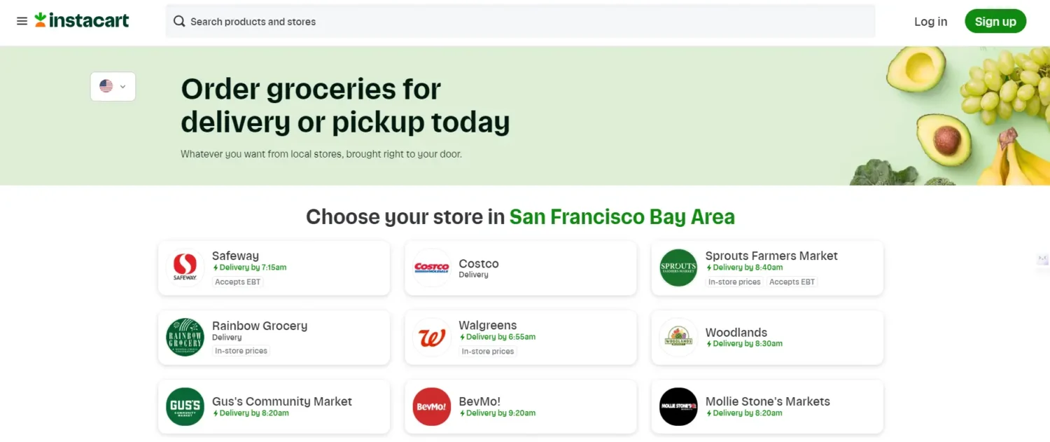 Instacart is an online grocery delivery company based in the United States