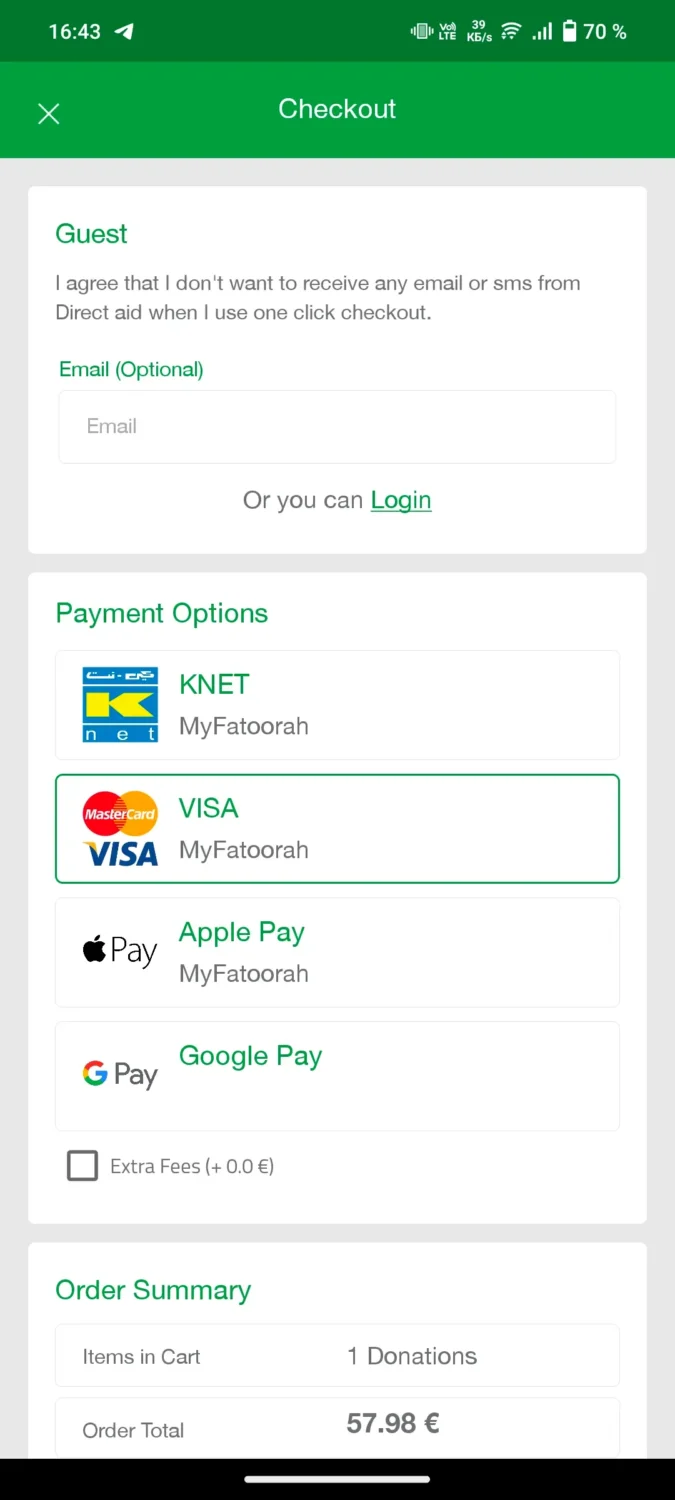 Variety of Payment Methods