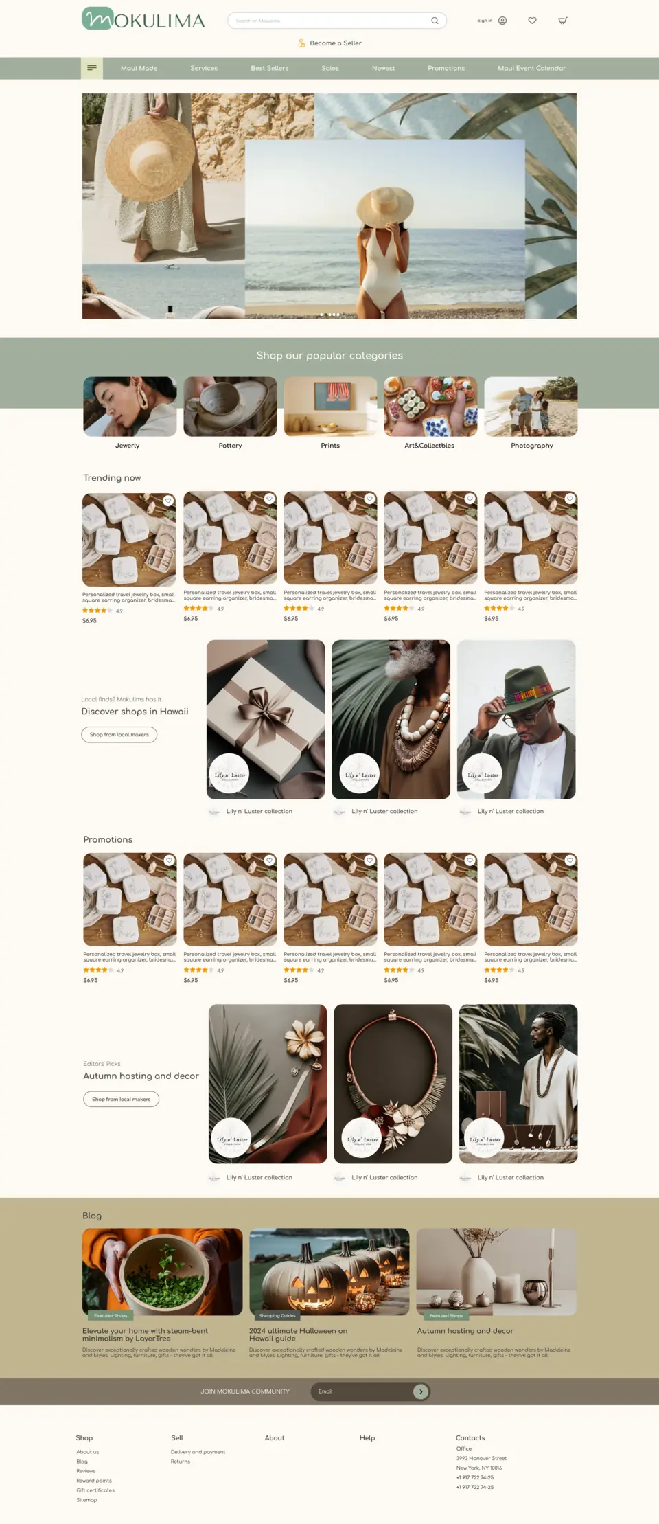 Home page mockup Mokulima