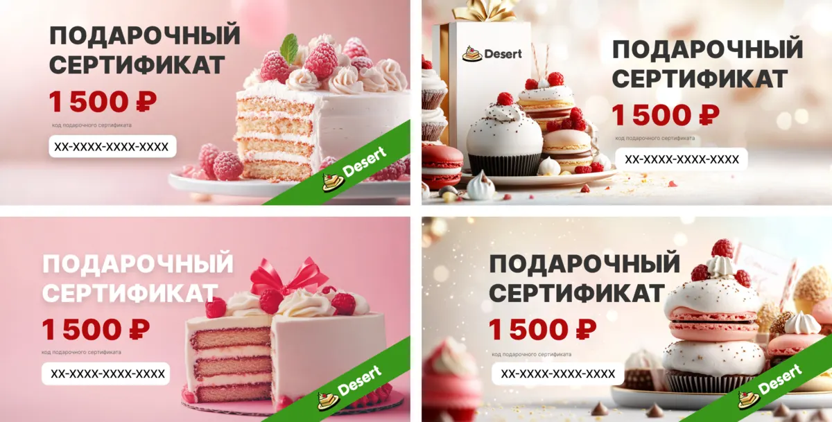 Gift certificates Desert