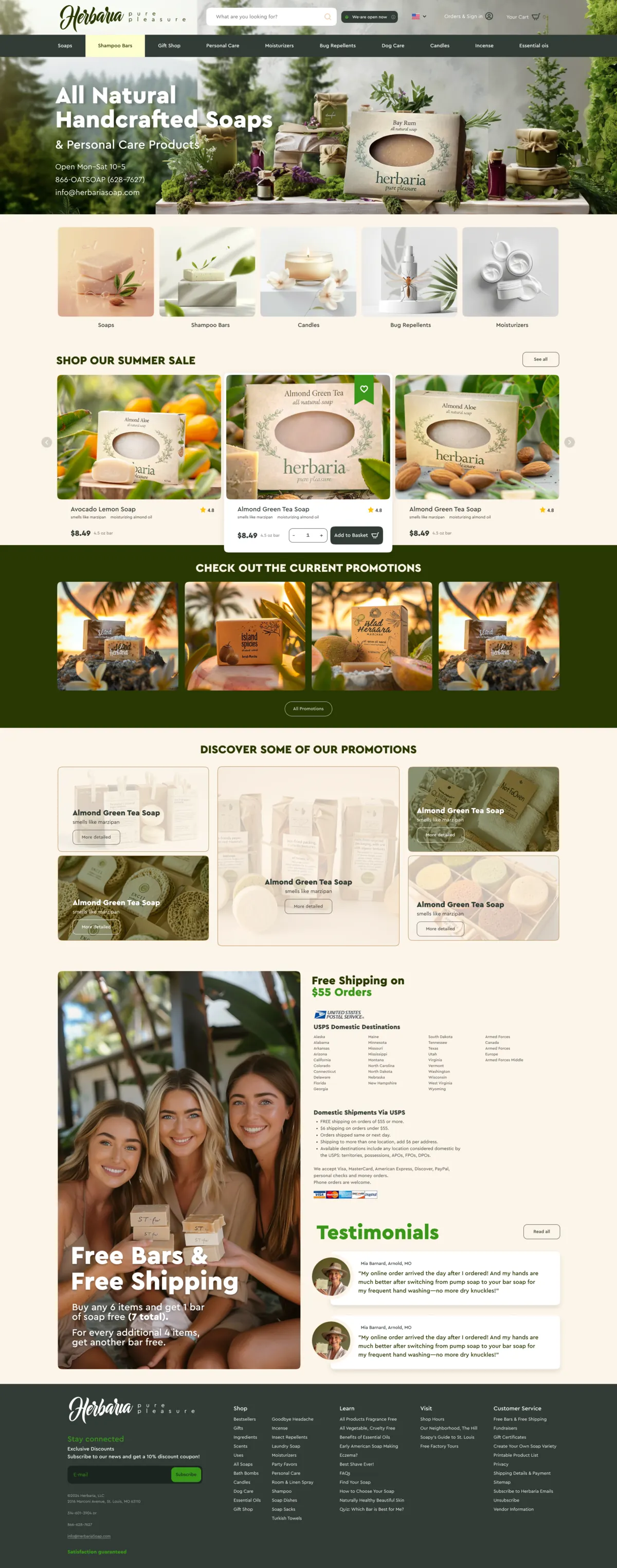 Herbaria home page mockup