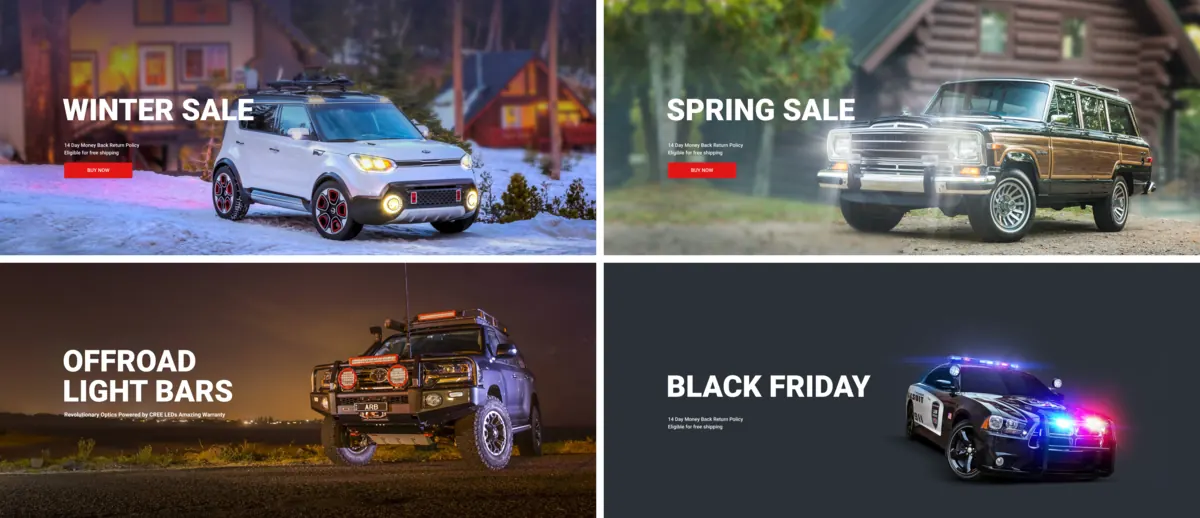 First screen banners LED Outfitters