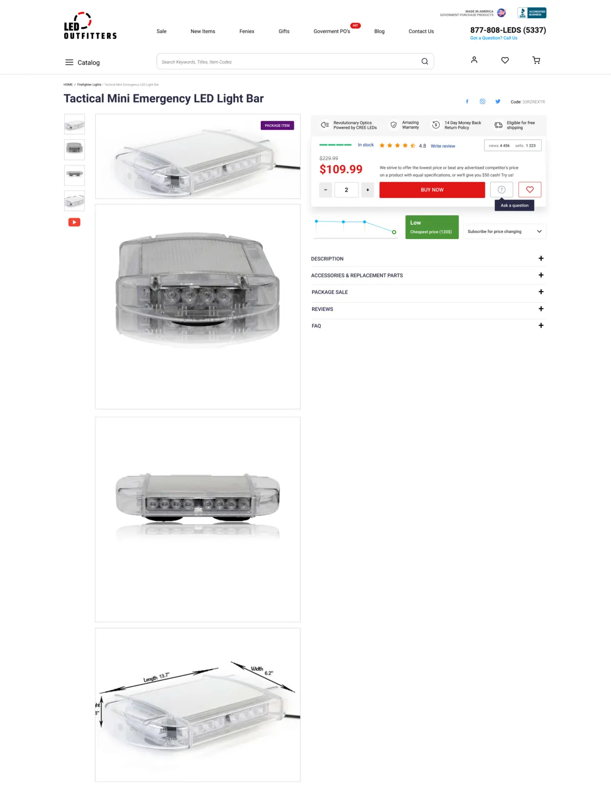 Product page LED Outfitters