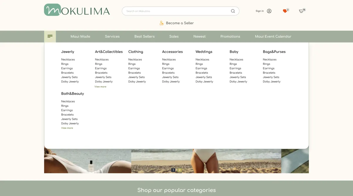 Catalog menu Mokulima